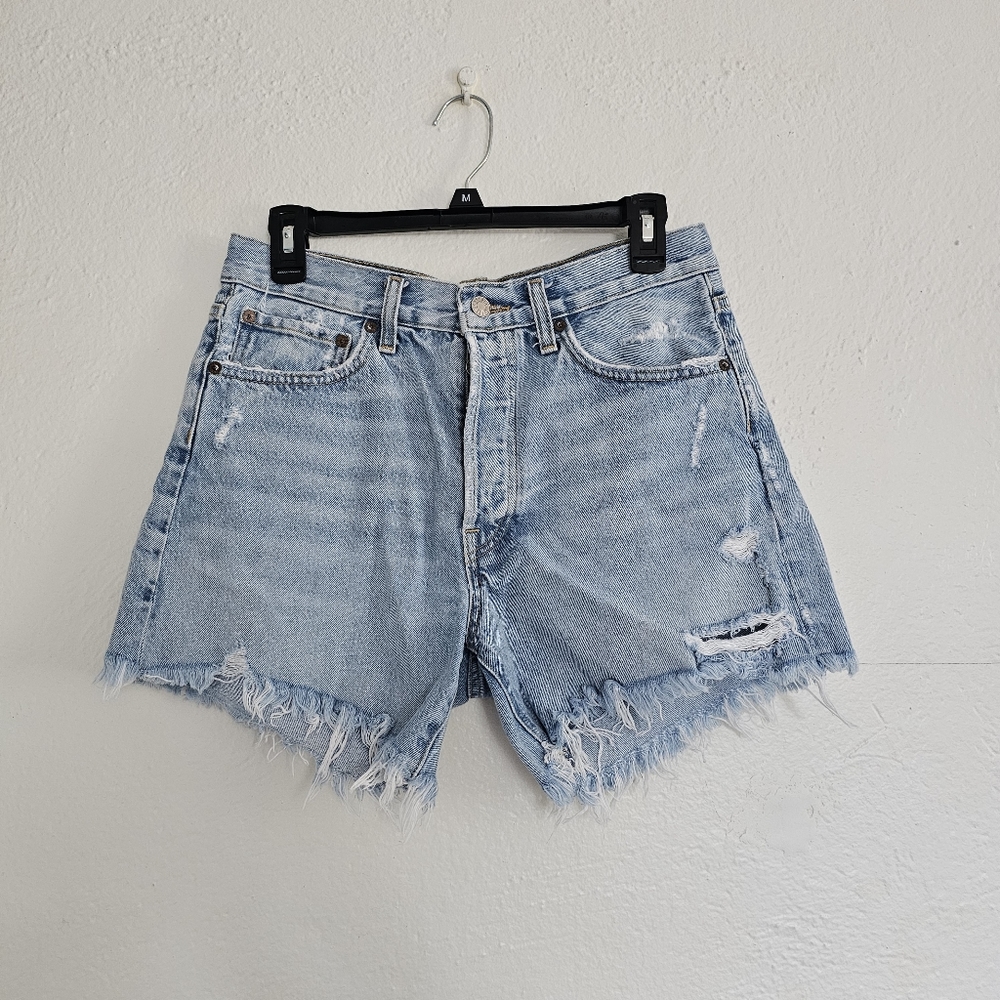 Agolde Distressed Highwaisted Jean Shorts size 27 Premium Denim